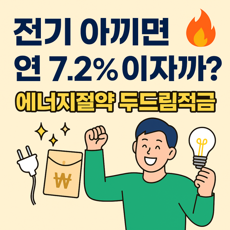  전기 아끼면 연 7.2% 이자까지? 에너지절약 두드림적금