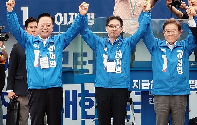 [선거운동 11일차, 5월 22일, <b>이재명 후보</b>의 양산 <b>유세</b>를 다시... 