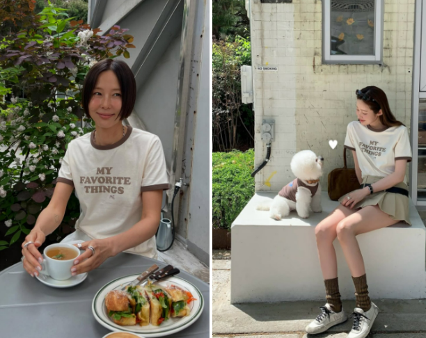  옷 잘입는 여자 연예인! 차정원 & 김나영의 SNS에 올라온 여름 패션 완성할 반팔 티셔츠 코디 모음.zip