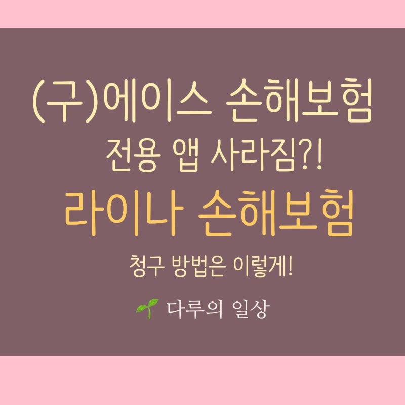 (구 CHUBB 치과 보험) 라이나 손해보험 청구방법 총정리