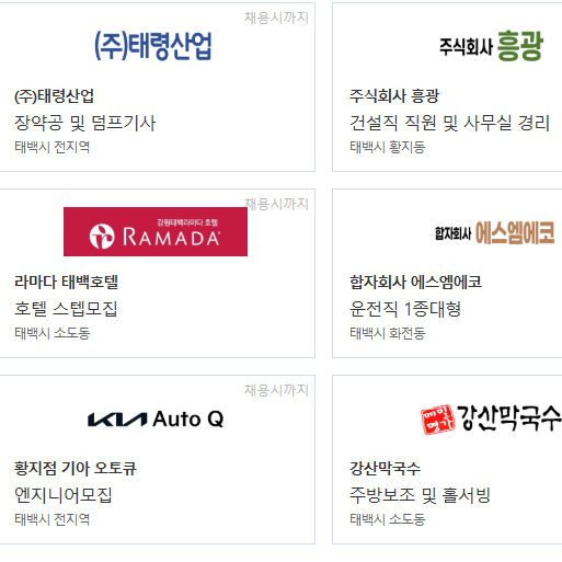 태백교차로 구인구직 채용정보 홈페이지 | 신문그대로보기 일자리 | 알바 정규직 일용직 인....