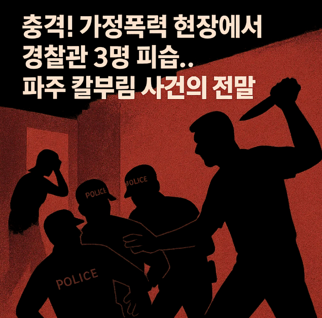  충격! 가정폭력 현장에서 경찰관 3명 피습.. 파주 칼부림 사건의 전말