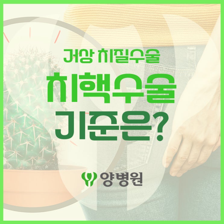  항문 튀어나옴 치질 수술하는 기준은? | 둔촌 치질수술