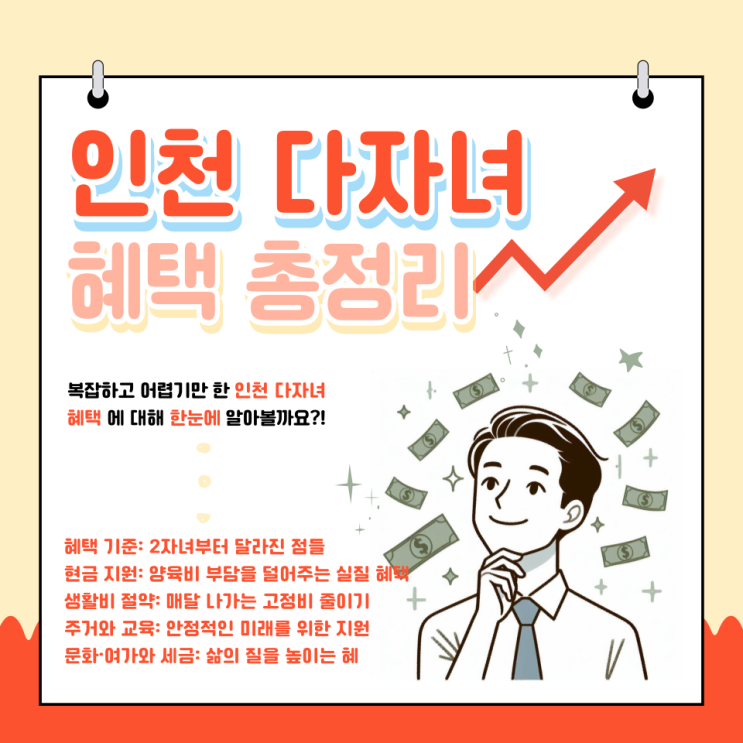 인천 다자녀 혜택: 2025년 최신 지원금부터 할인까지 총정
