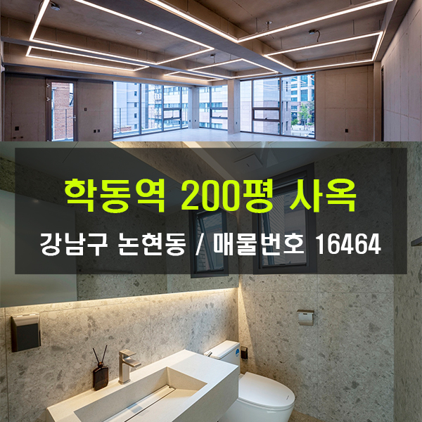  학동역사옥 임대 200평 내외관수려한 논현동 사옥 엔터 디자인사옥