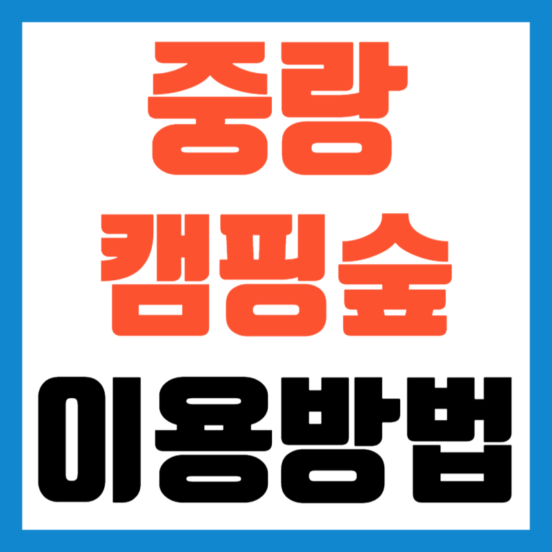 중랑 캠핑숲 예약, 명당, 바베큐, 매점, 장작, 주차장까지