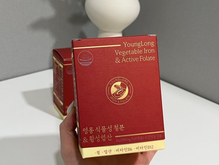  [식물성 복합철분 엽산 추천] 임산부 필수 영양제 영롱 비건엽산철분