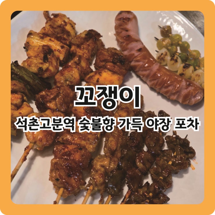  석촌고분역 숯불향 가득한 꼬치 푸파 내돈내산 후기