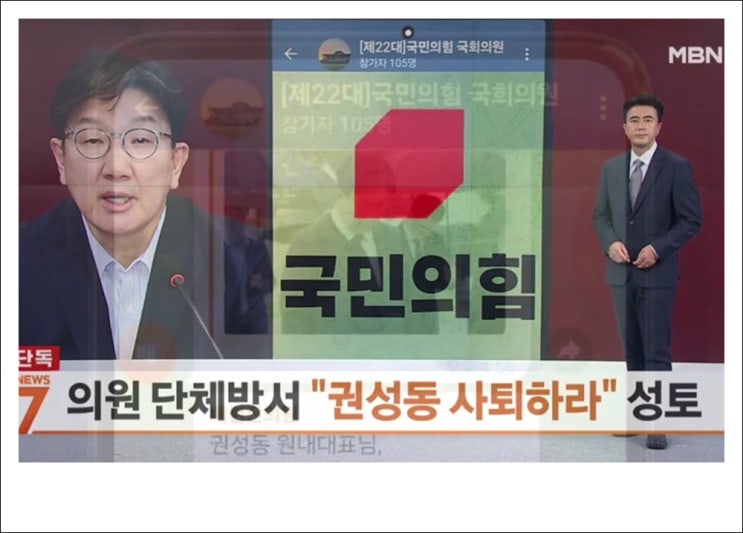 윤석열 떨거지 <b>권성동 사퇴</b>하라 <b>국민의힘</b> 의원들 난리.