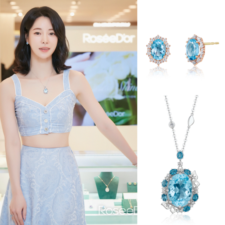  로제도르 RoseeDor 임지연 포토월 주얼리브랜드18K목걸이 르네와 롯데백화점 본점 리뉴얼 소식