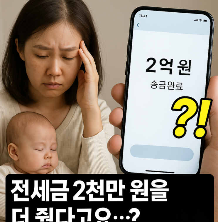  정신없이 육아 하다 2천 날렸어요. 전세금 오입금 다시 입금 반환 받을 수 있을까요?