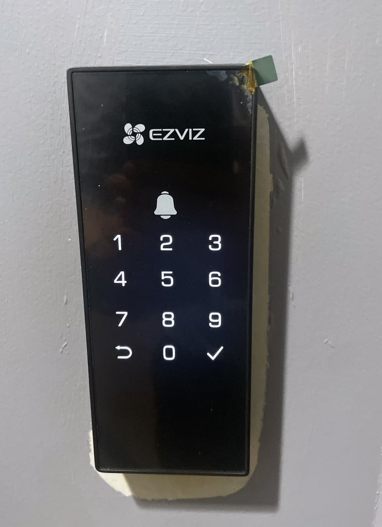  [대전24시열쇠]  IoT 기술이 들어가 있는 스마트 도어락  (이지비즈 EZVIZ -DL03) 설치 - 대전 유성구 봉명동 캠퍼스타워