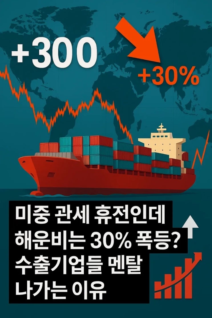  미중 관세 휴전인데 해운비는 30% 폭등? 수출기업들 멘탈 나가는 이유