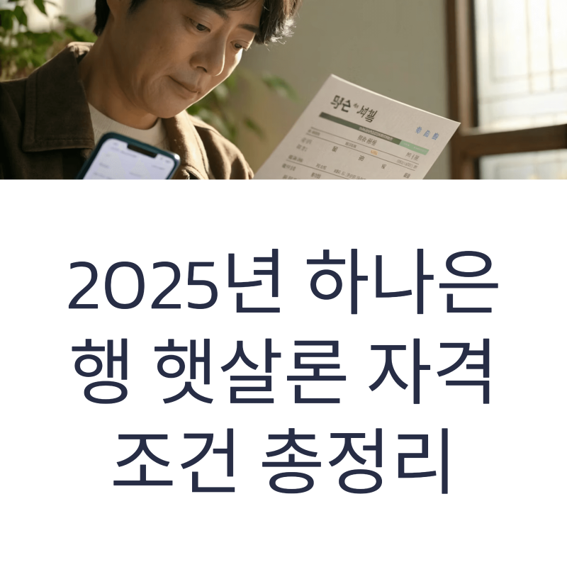 2025년 하나저축은행 햇살론 자격과 승인률, 금리 총정리