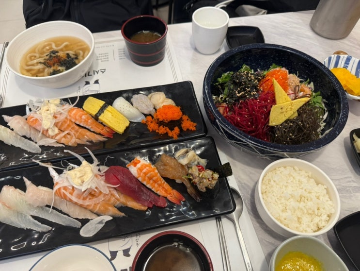  부천 상동 초밥 맛집 스시기원에서 초밥과 회덮밥 먹고왔어요