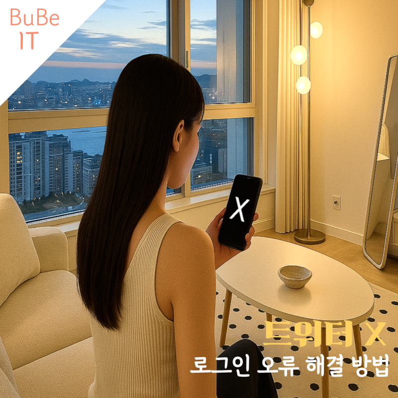 트위터 X 로그인 오류 안됨 시간 해결 방법