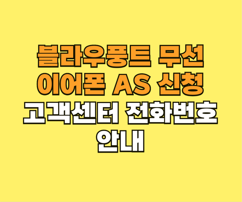무선 블루투스 이어폰 고장? 블라우풍트 AS 제대로 받는 방법