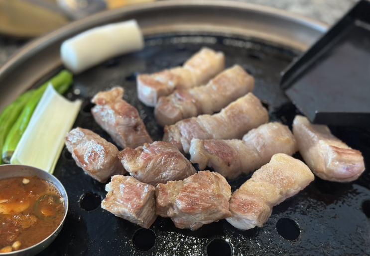  봉은사역 맛집 짚불향 가득한, 완벽한 삼겹살 한 점 | 영동가든