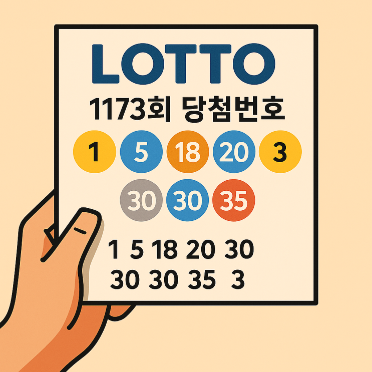  1173회 로또당첨번호 결과 분석