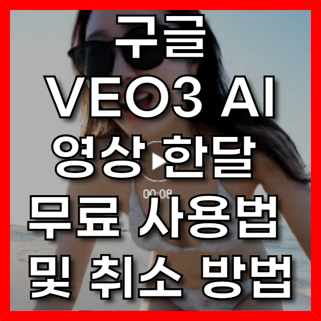  구글 VEO3 AI 영상 한달 무료 사용법 및 취소 방법
