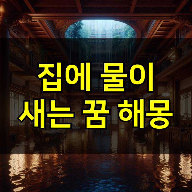 집에 물이 새는 꿈 해몽 천장에서 물새는꿈 집에 비가 새는 꿈