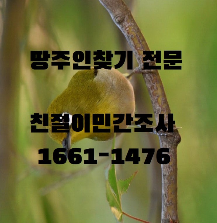  땅주인찾기 비용 가장 확실한 방법