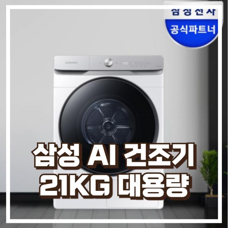  삼성 AI 건조기 DV21DG8600BW / 21kg 대용량 + 스마트 AI 코스 2025 추천, 할인가