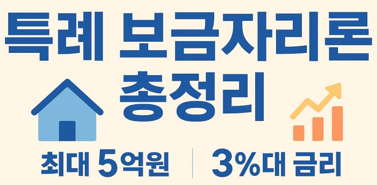  정부 지원 대출, 최저 3.25%?! 월 이자 130만원대로 내 집 마련