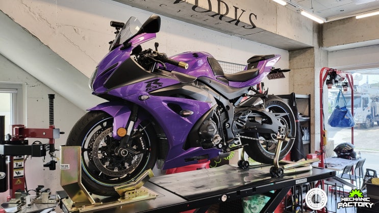 [콰시웍스] 스즈키(Suzuki) 알천 R1000 유나이티드 MTA 엔진오일 피렐리 로쏘4 EBC 패드 교체 부산경남김해 모터사이클 정비수리