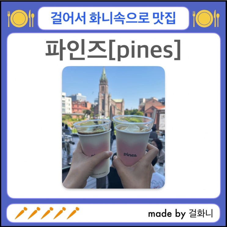  명동성당과 남산이 잘 보이는 경치 좋은 카페 파인즈(pines)