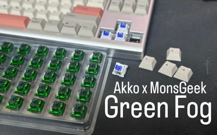  Akko x MonsGeek 그린 포그 키보드 스위치 교체
