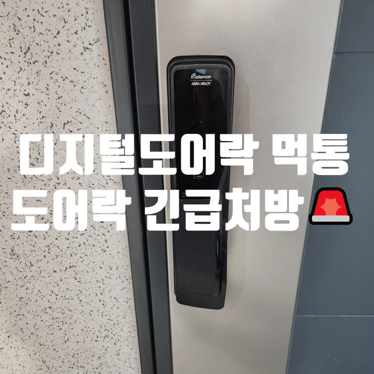  우리 집 도어락 키패드가 말을 안 듣는다면? 고양시 덕은동 열쇠의 긴급 처방!