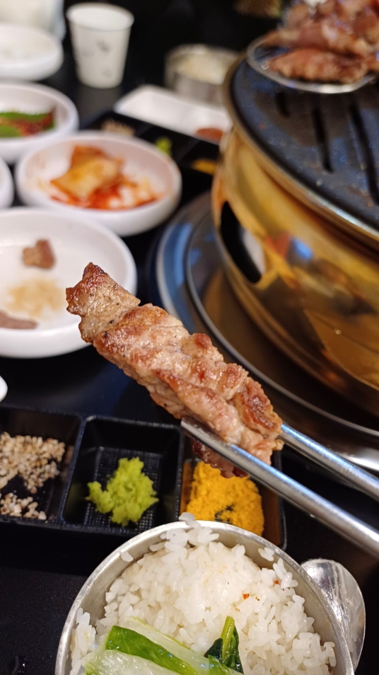  부드럽고 촉촉한 벌집 목살 맛집 용인 동백 고기집 해담갈비