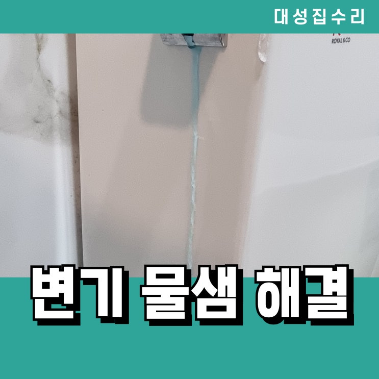  변기버튼 물샘 레버부품 교체로 해결