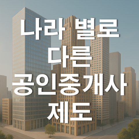  나라 별로 다른 공인중개사 제도