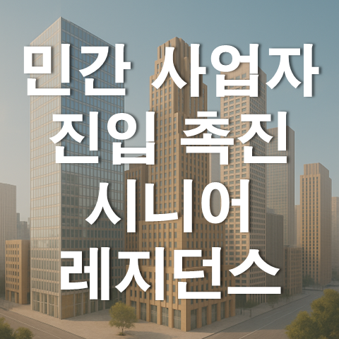  규제 풀어 민간사업자 진입 촉진, 시니어 레지던스 대폭 확대