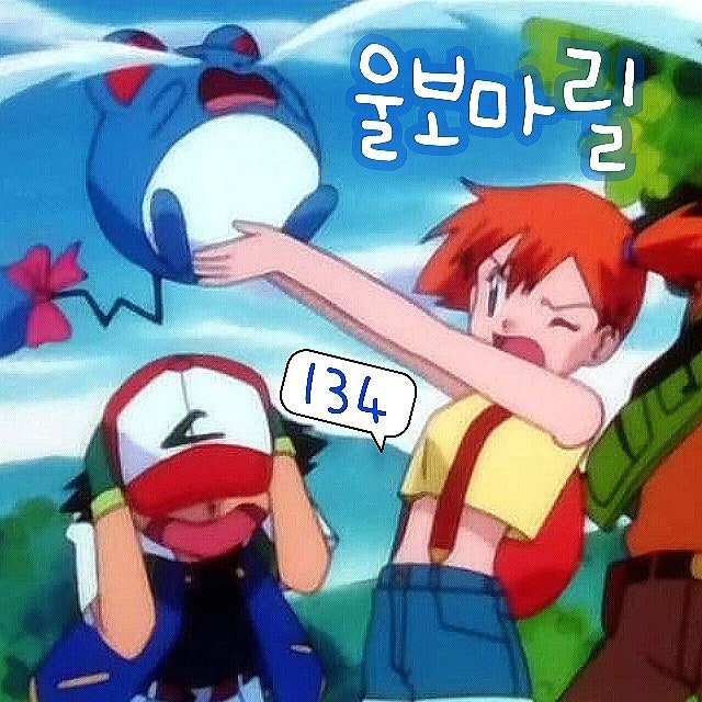  포켓몬스터 134화 애니 이슬이와 피카블루 아니 마릴