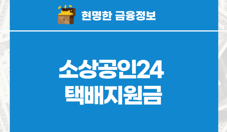 <b>소상공인24</b> 택배지원금 <b>활용</b>하기