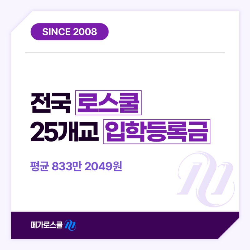 전국 로스쿨 학비 순위 발표, 서울대 694만원