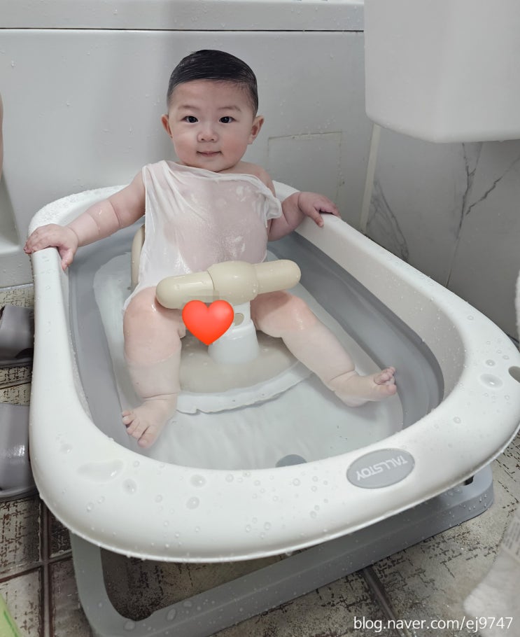  아기욕조 톨스토이 접이식욕조 그레이
