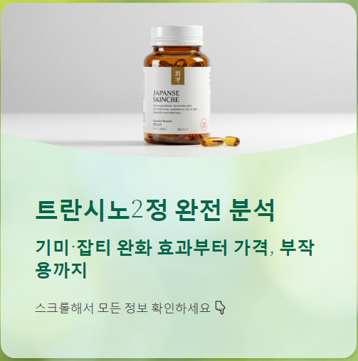  트란시노2정 가격부터 복용법, 부작용, 실제 후기까지 총정리!!