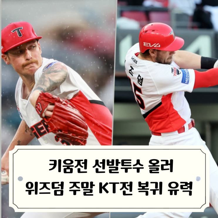 햄스트링 부상으로 1군 말소, 패트릭 <b>위즈덤</b> 주말 KT전 <b>복귀</b> 유력