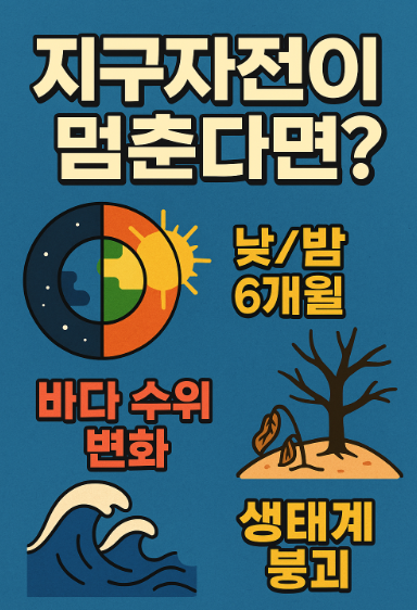  지구 자전 속도 방향이 멈춘다면? 우리 앞에 벌어질 일