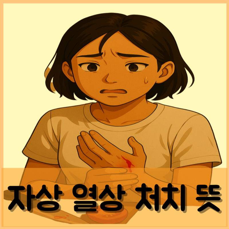 자상 열상 응급처치 방법 자상 뜻 치료