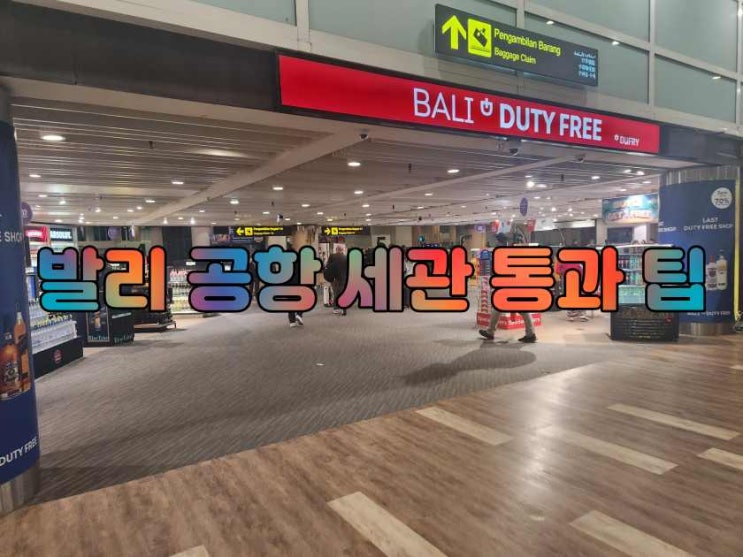  발리공항 세관 통과 팁