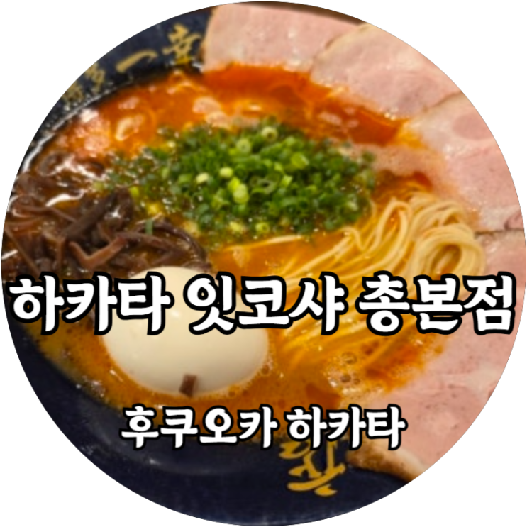  후쿠오카 하카타역 라멘맛집 하카타 잇코샤 총본점의 카푸치노급 돈코츠 육수