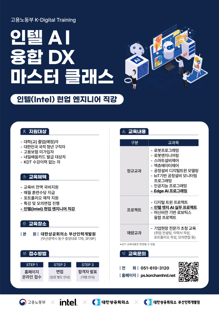  교육료 100% 전액 지원 AI 실무교육 인텔 AI 융합 DX 마스터 클래스 알아보기