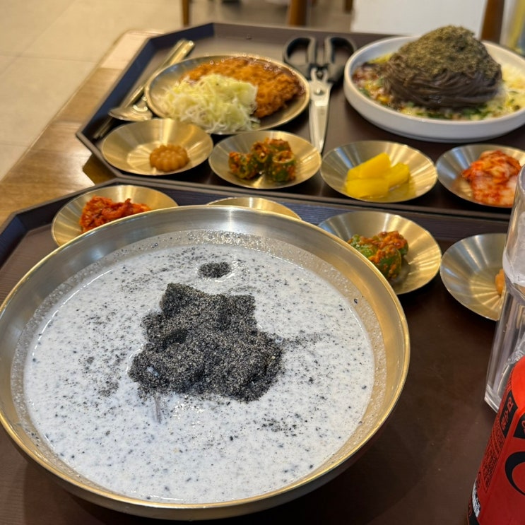 [강남 맛집] 논현역 혼밥 추천 콩국수 맛집 <메르밀진미집 논현직영점> 들기름 메밀, 진흑임자메밀