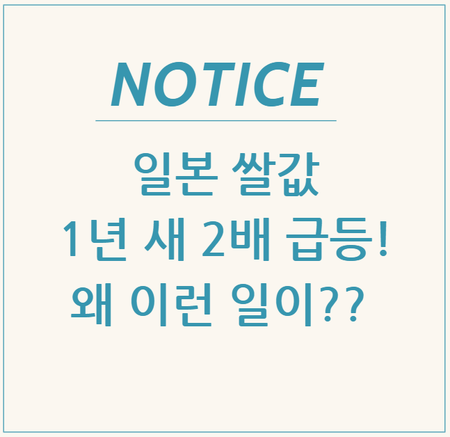 일본 쌀값 1년 새 2배 급등! 왜 이런 일이 벌어졌고, 우리는 어떤 투자 기회를 잡아야 할까?