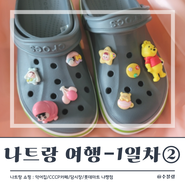  나트랑 여행 1일차 ② 나트랑 쇼핑 : 악어집 지비츠, 담시장 바람막이, 롯데마트 나쨩점 팜스 약국(feat. cccp 카페)